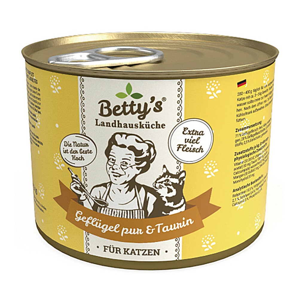 【旺生活】Betty’s 蓓蒂奶奶 貓咪無穀主食罐 6入/整箱 貓主食罐 200g 400g 貓罐-規格圖10