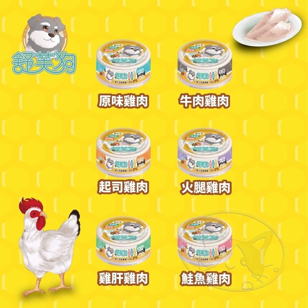 【旺生活】舒芙狗 蜂王乳營養罐 80g 狗副食罐 狗罐頭 狗罐 犬罐頭 營養罐 挑嘴狗 蜂王乳-細節圖7