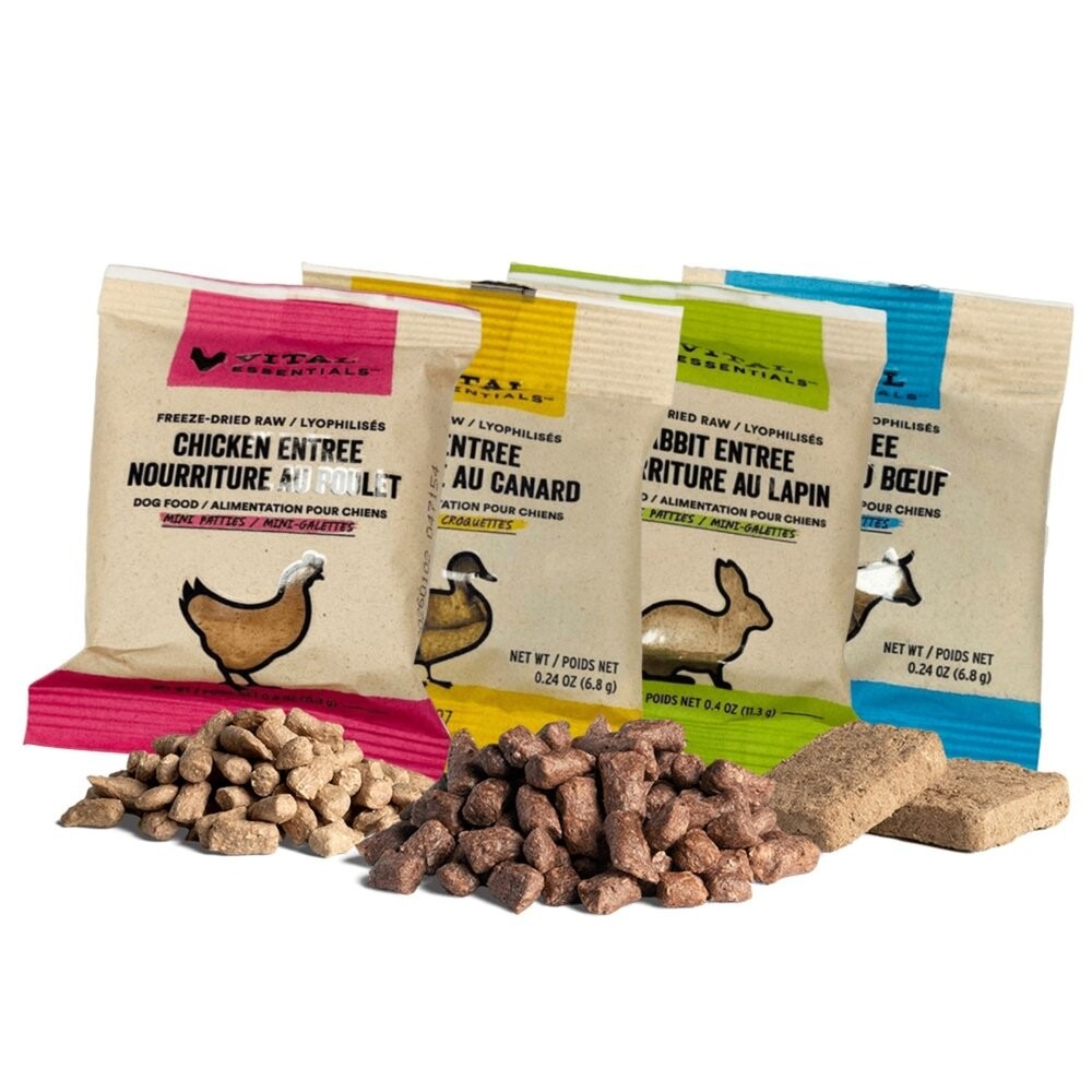 【旺生活】VITAL VE唯一 凍乾鮮肉犬用生食餐 試吃包 冷凍乾燥主食 顆粒/方塊肉餅 狗飼料 凍乾-細節圖2