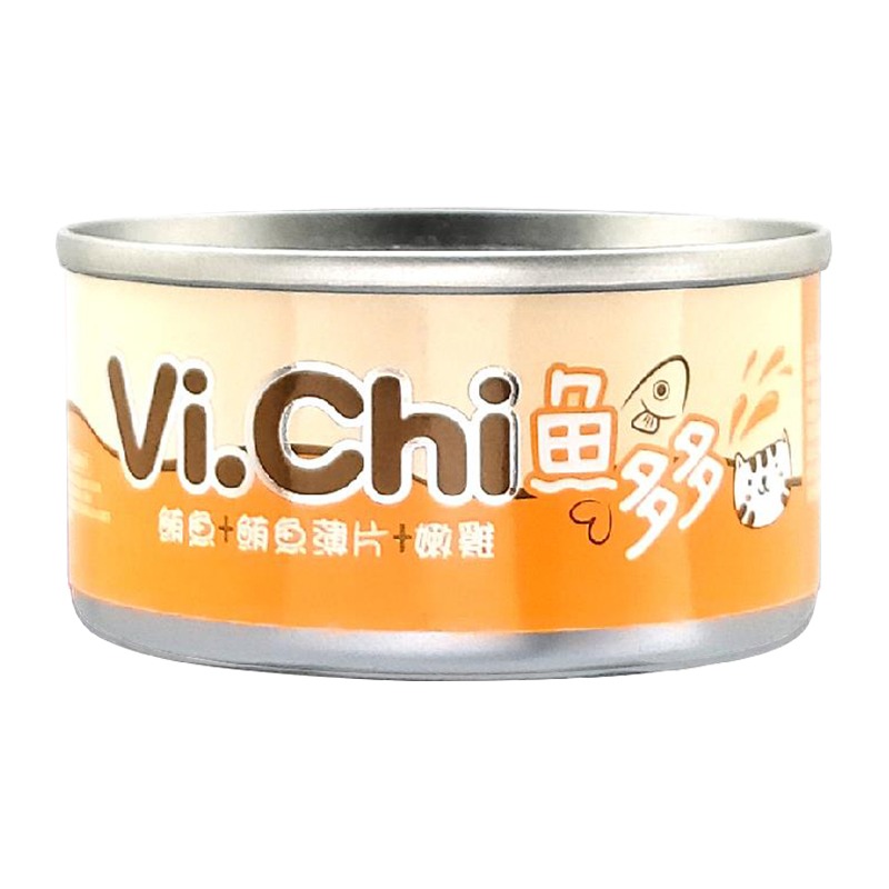 【旺生活】Vi.chi  維齊 魚多多點心貓罐 80G 24入/箱 貓罐頭 點心罐 挑嘴貓 貓罐-規格圖11