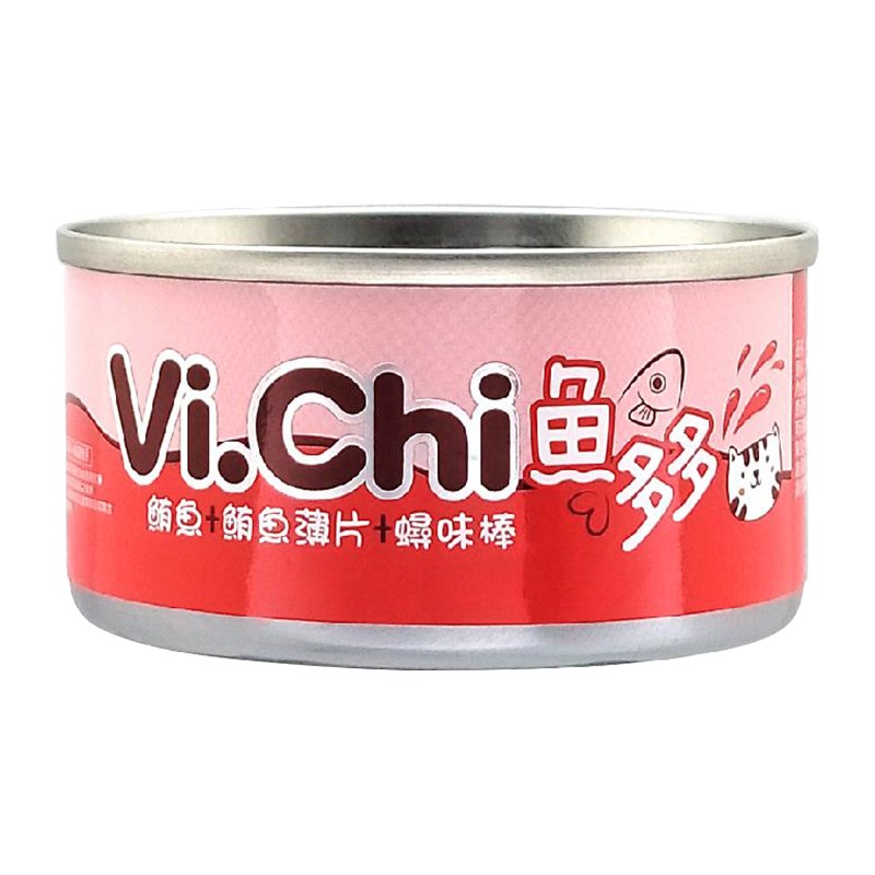 【旺生活】Vi.chi  維齊 魚多多點心貓罐 80G 24入/箱 貓罐頭 點心罐 挑嘴貓 貓罐-規格圖11
