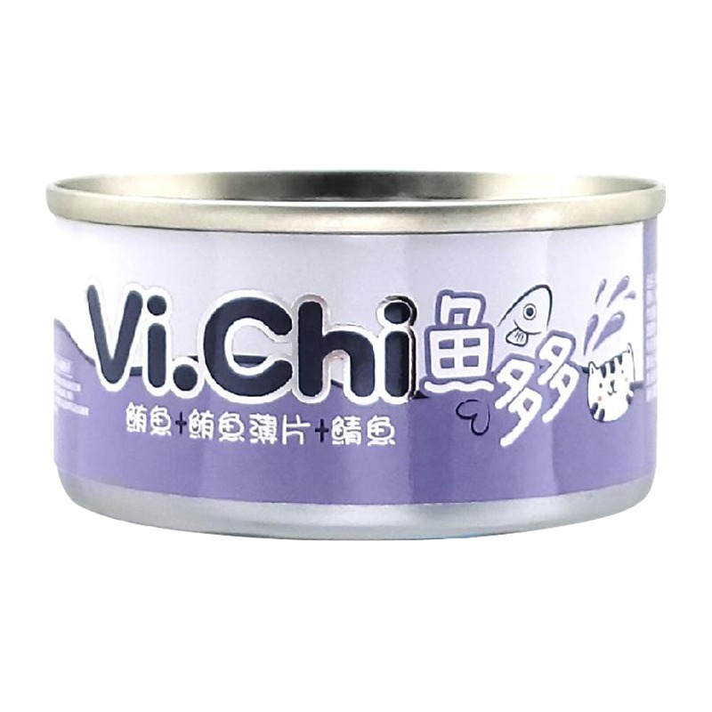 【旺生活】Vi.chi  維齊 魚多多點心貓罐 80G 24入/箱 貓罐頭 點心罐 挑嘴貓 貓罐-規格圖11