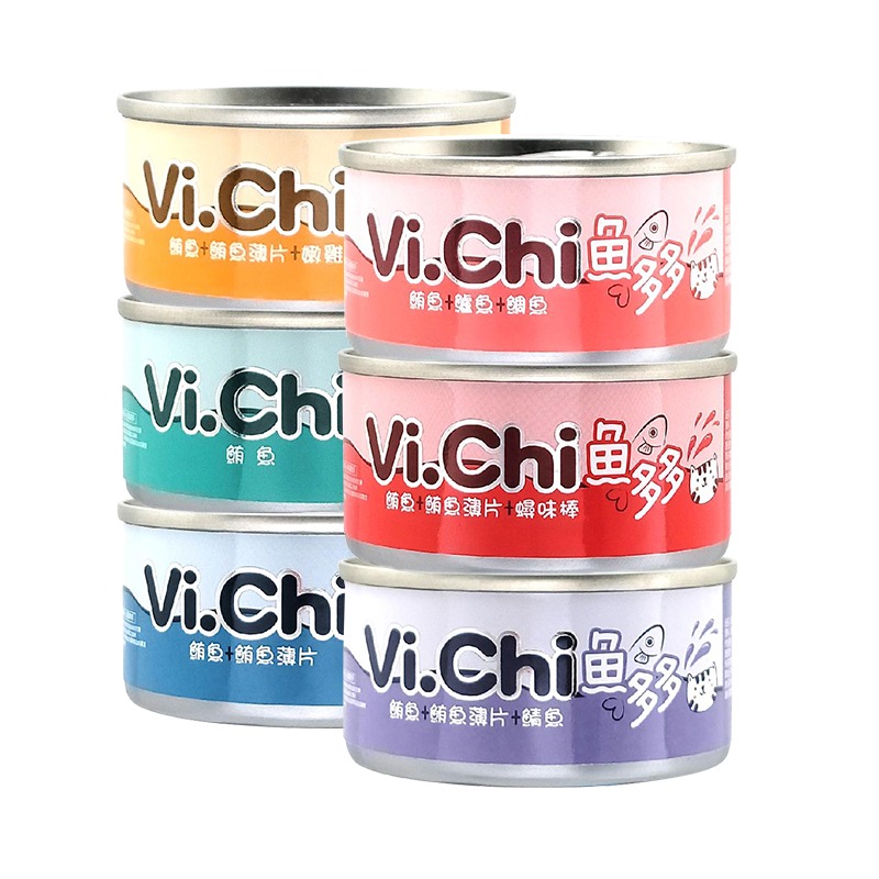 【旺生活】Vi.chi  維齊 魚多多點心貓罐 80G 24入/箱 貓罐頭 點心罐 挑嘴貓 貓罐-規格圖11