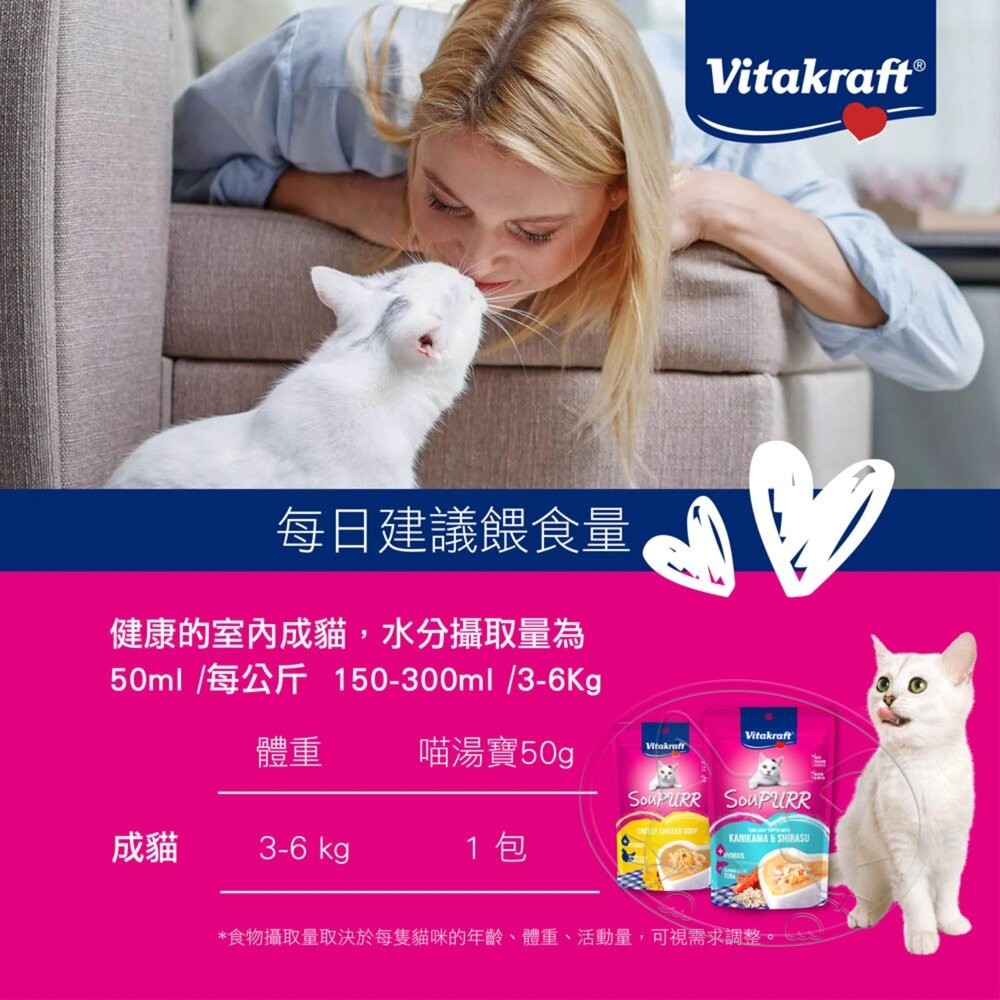 【旺生活】德國 Vitakraft SouPURR 喵湯寶貓餐包 50g 貓餐包 貓罐 貓補水 貓補水罐-細節圖9