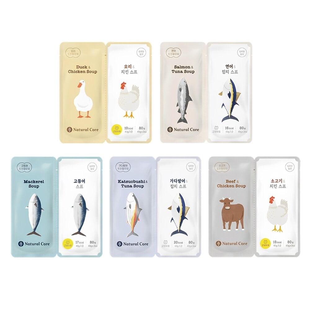 【旺生活】NATURAL CORE 自然核心 貓咪營養湯雙袋 40gx2入 貓餐包 貓湯包 貓補水-細節圖2