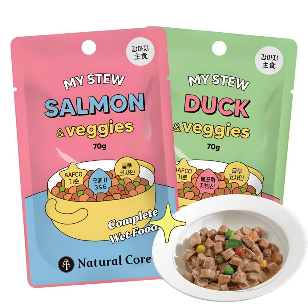 【旺生活】韓國 NATURAL CORE 自然核心 我的燉菜主食系列 70g 狗餐包 犬餐包 狗主食-細節圖2