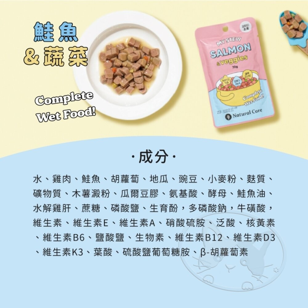 【旺生活】韓國 NATURAL CORE 自然核心 我的燉菜主食系列 70g 狗餐包 犬餐包 狗主食-細節圖5
