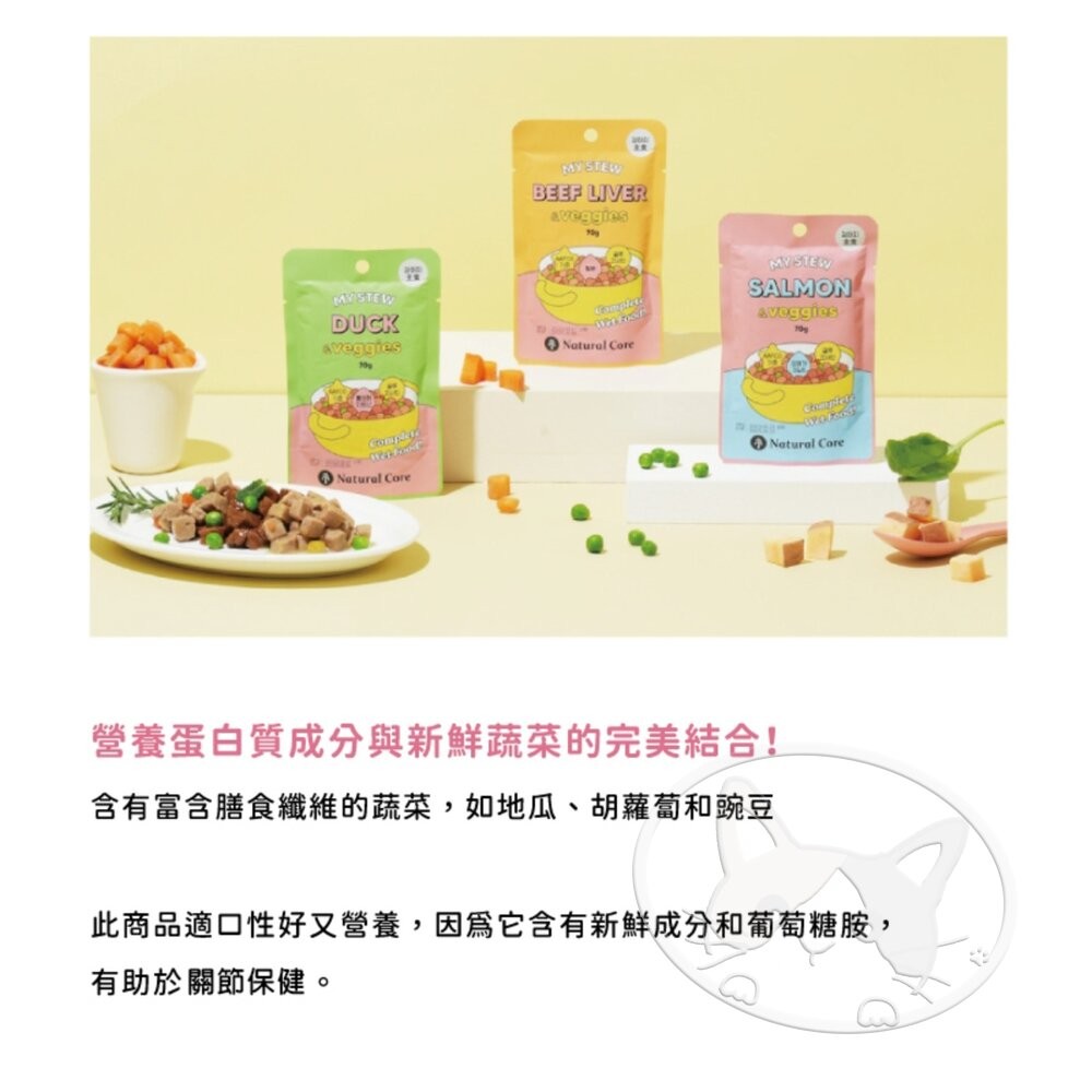 【旺生活】韓國 NATURAL CORE 自然核心 我的燉菜主食系列 70g 狗餐包 犬餐包 狗主食-細節圖10