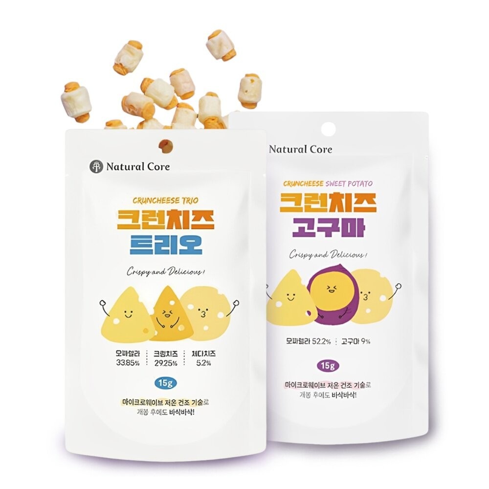 【旺生活】韓國 NATURAL CORE 自然核心 起司捲心餅乾 狗零食 狗起司 狗餅乾-細節圖2