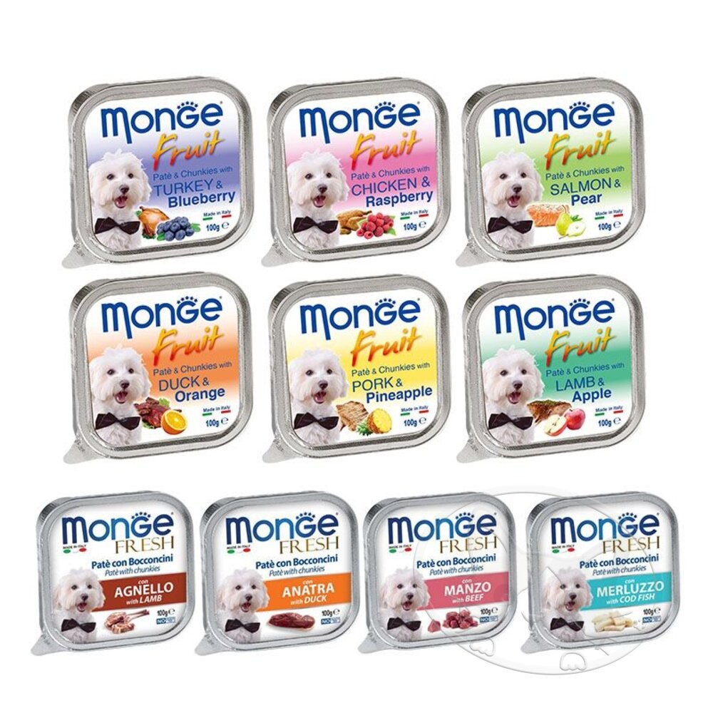【旺生活】Monge 瑪恩吉 倍愛滿滿主食犬餐盒 100g 32入/箱 倍愛滿滿 狗罐頭 狗罐-細節圖2