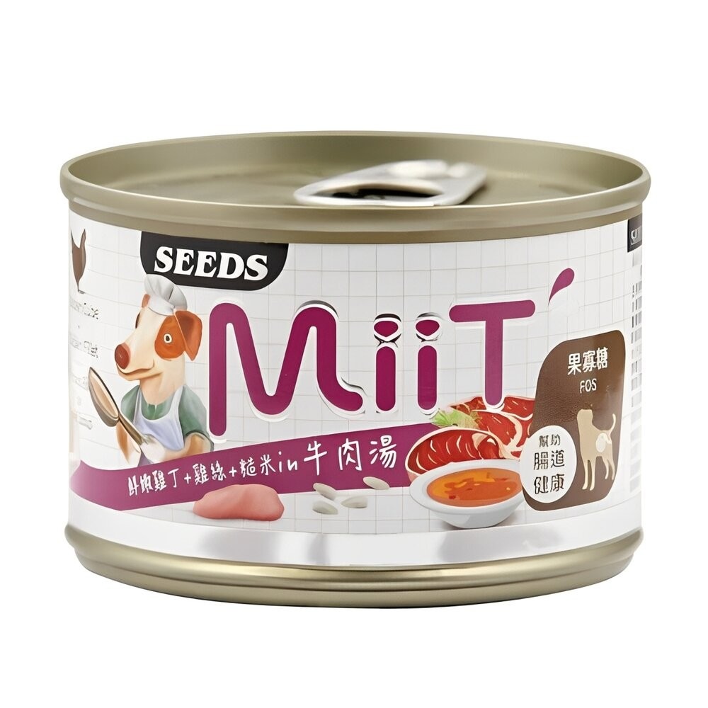 【旺生活】Seeds 惜時 MiiT 有雞愛犬機能湯罐 170g 24入/罐 犬湯罐  狗罐 機能狗湯罐-規格圖11