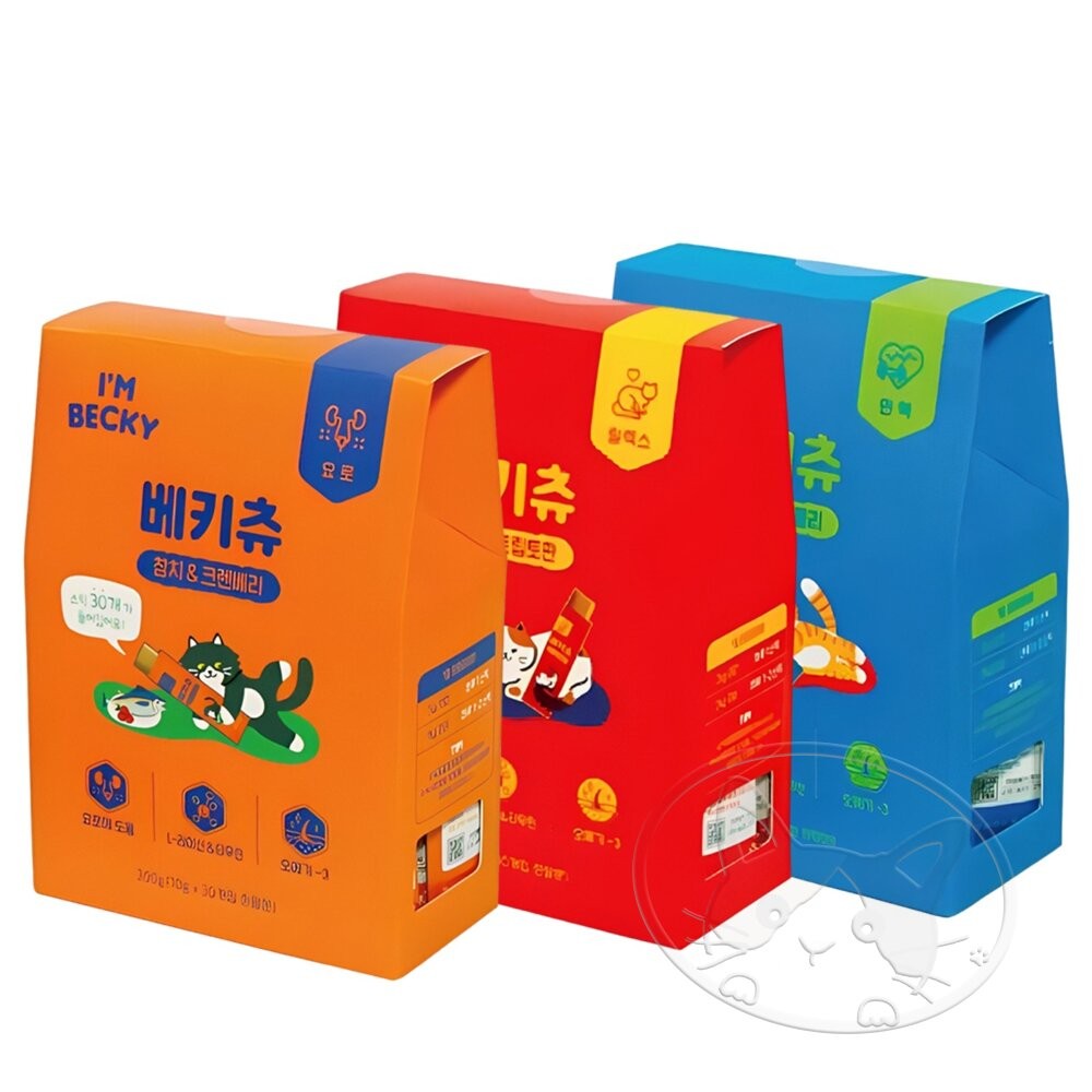 【旺生活】韓國 I'M BECKY 低鈉95%蛋白質保健貓肉泥 10gx30入 貓肉泥 保健肉泥 貓零食-細節圖2