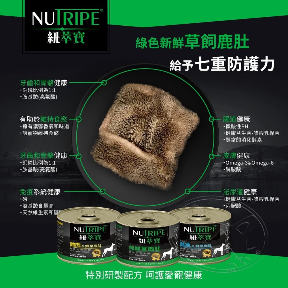 【旺生活】Nutripe 紐萃寶 無穀無膠主食狗罐 185g 24入/箱 狗罐 狗主食罐 無穀狗罐-細節圖6