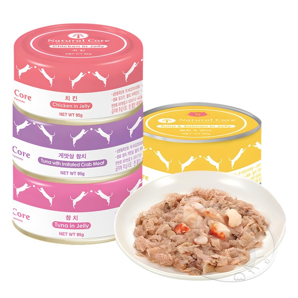 【旺生活】NATURAL CORE 自然核心 鮮肉貓罐 95g 24入/箱 貓罐頭 副食罐 雞肉 鮪魚 貓罐-細節圖2