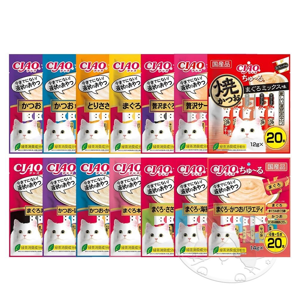 【旺生活】日本CIAO 啾嚕貓肉泥20入 貓零食 貓肉泥 貓點心 貓食品  寵物點心 寵物肉泥-細節圖2