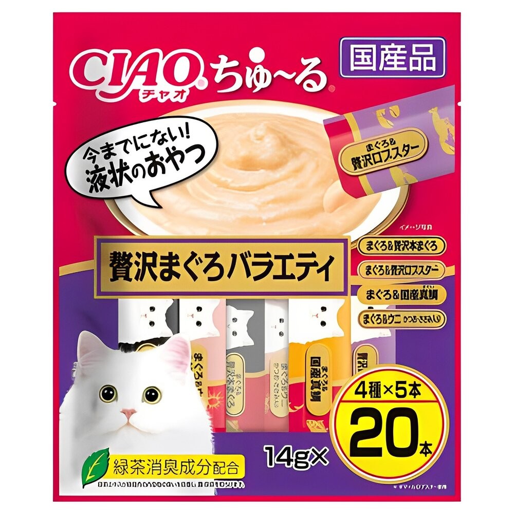 【旺生活】日本CIAO 啾嚕貓肉泥20入 貓零食 貓肉泥 貓點心 貓食品  寵物點心 寵物肉泥-規格圖4