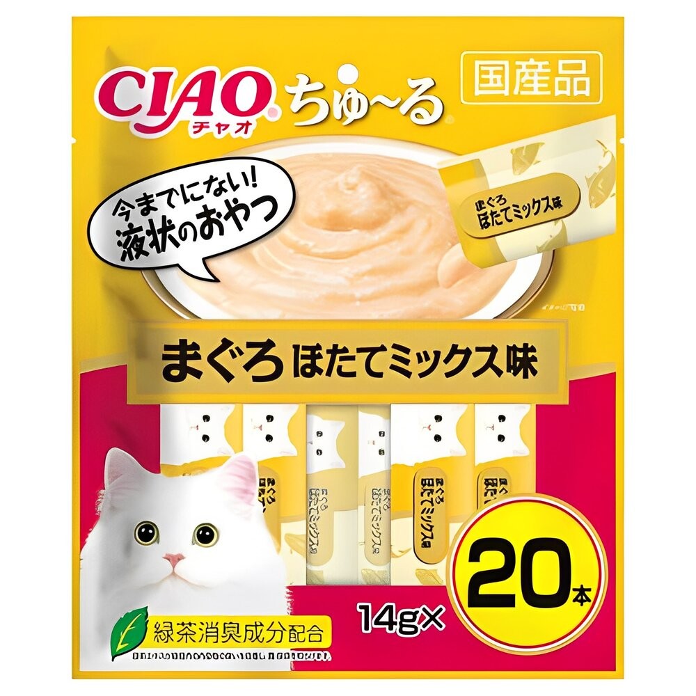 【旺生活】日本CIAO 啾嚕貓肉泥20入 貓零食 貓肉泥 貓點心 貓食品  寵物點心 寵物肉泥-規格圖4