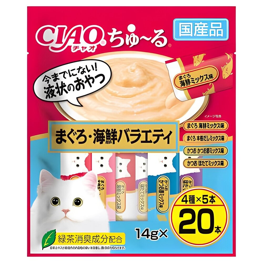 【旺生活】日本CIAO 啾嚕貓肉泥20入 貓零食 貓肉泥 貓點心 貓食品  寵物點心 寵物肉泥-規格圖4