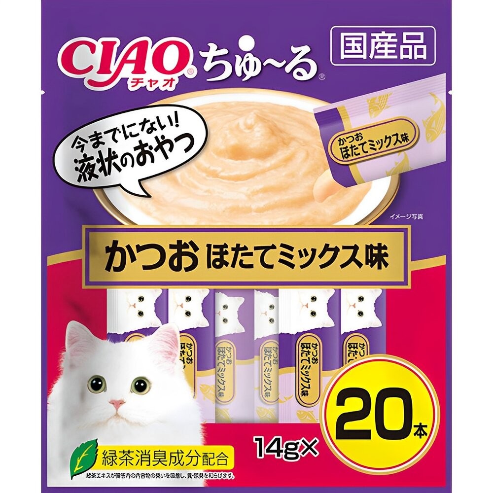 【旺生活】日本CIAO 啾嚕貓肉泥20入 貓零食 貓肉泥 貓點心 貓食品  寵物點心 寵物肉泥-規格圖4