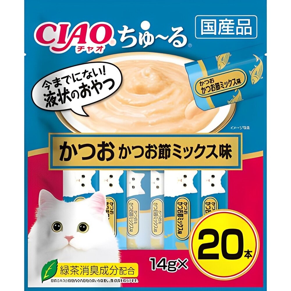 【旺生活】日本CIAO 啾嚕貓肉泥20入 貓零食 貓肉泥 貓點心 貓食品  寵物點心 寵物肉泥-規格圖4
