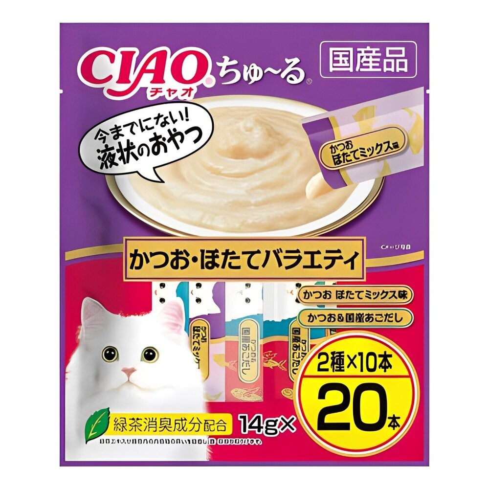 【旺生活】日本CIAO 啾嚕貓肉泥20入 貓零食 貓肉泥 貓點心 貓食品  寵物點心 寵物肉泥-規格圖4