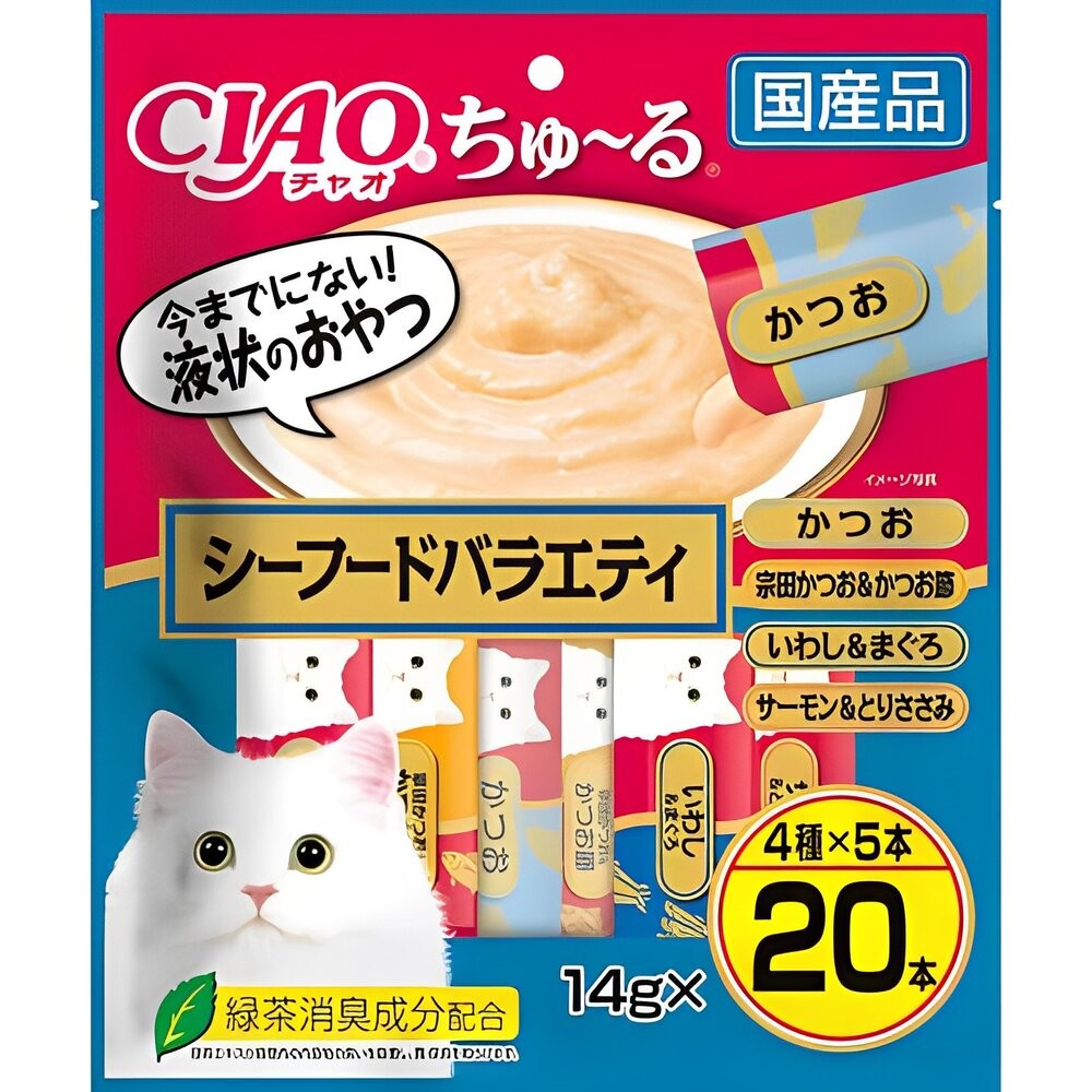 【旺生活】日本CIAO 啾嚕貓肉泥20入 貓零食 貓肉泥 貓點心 貓食品  寵物點心 寵物肉泥-規格圖4