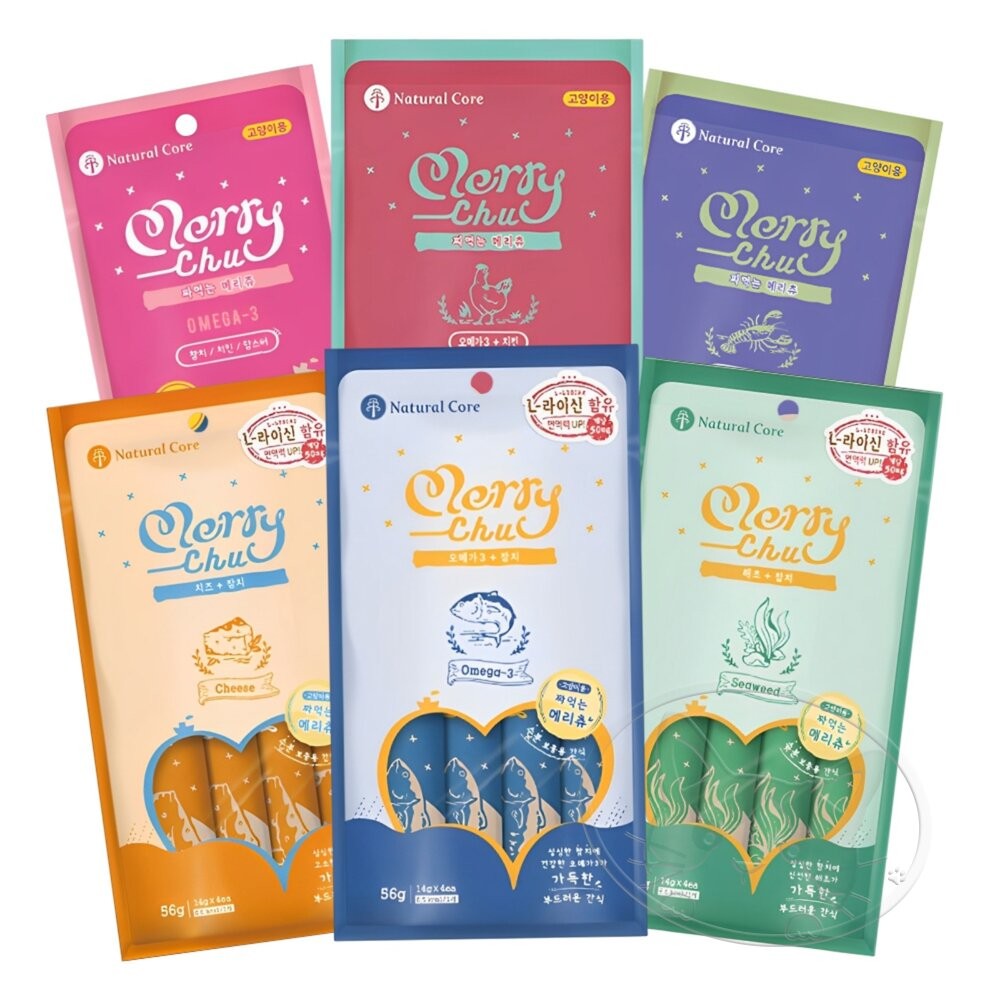 【旺生活】韓國 NATURAL CORE 自然核心 Merrychu離胺酸肉泥 保健肉泥 貓肉泥 肉泥-細節圖2