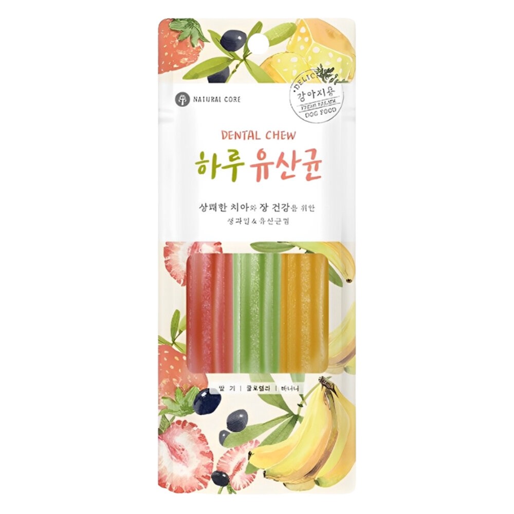 【旺生活】韓國 NATURAL CORE 自然核心 每日乳酸菌潔牙棒(3入6入) 狗零食 潔牙棒-規格圖11