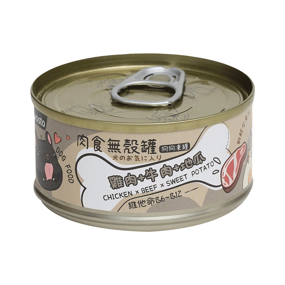 【旺生活】VOSTO 肉食無穀罐 狗罐 80G【整箱24入】 副食罐 寵物罐頭  無穀罐 寵物美食-規格圖8