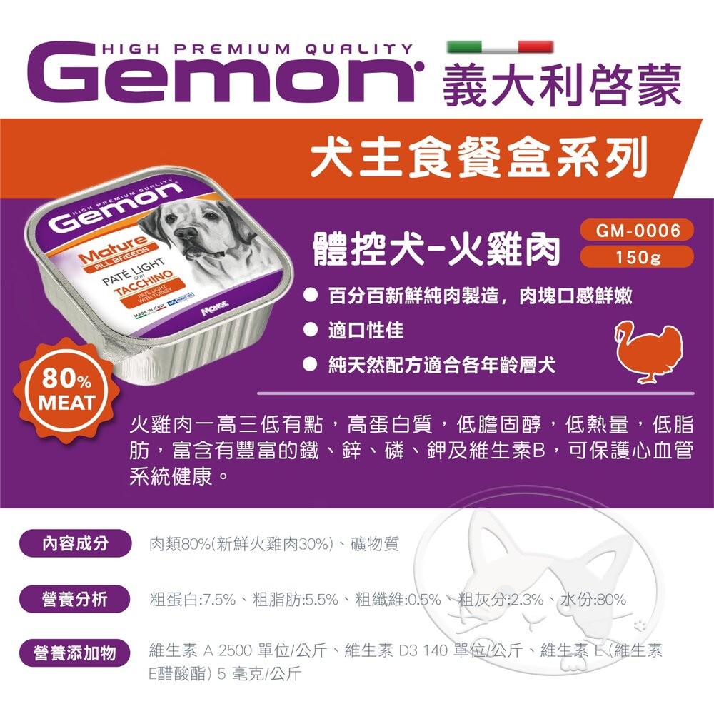 【旺生活】義大利 Gemon 啟蒙狗餐盒 無穀主食餐盒丨150g丨狗主食 狗餐盒-細節圖9