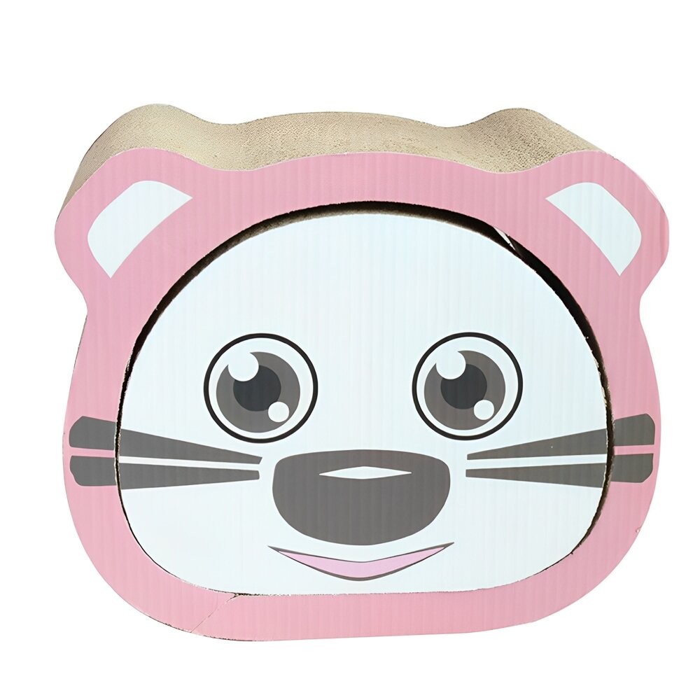 【旺生活】卡通熊頭造型瓦楞貓抓板 造型貓抓板 瓦楞貓抓板 貓抓板-規格圖9