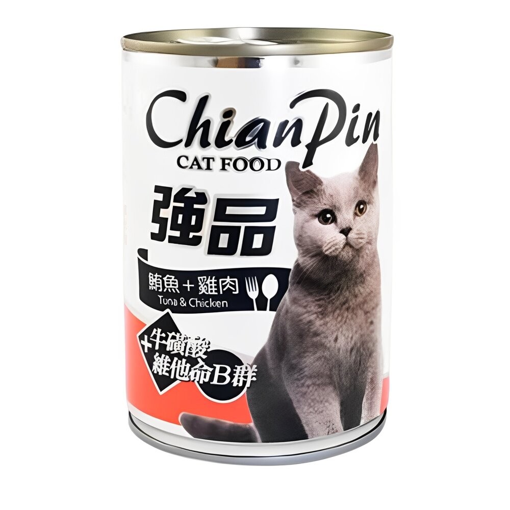 【旺生活】Chian Pin 強品 貓罐  400G 鮪魚貓罐 【24入組】 副食罐 貓濕糧 貓罐頭-規格圖5