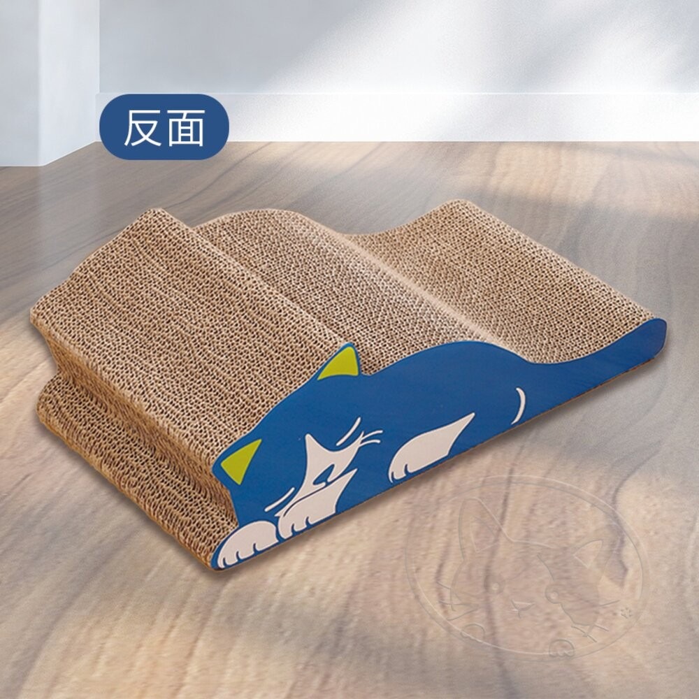 【旺生活】貪睡貓咪貓抓板 貓抓板 造型貓抓板 瓦楞貓抓板 貪睡貓抓板 紓壓貓抓板-細節圖8