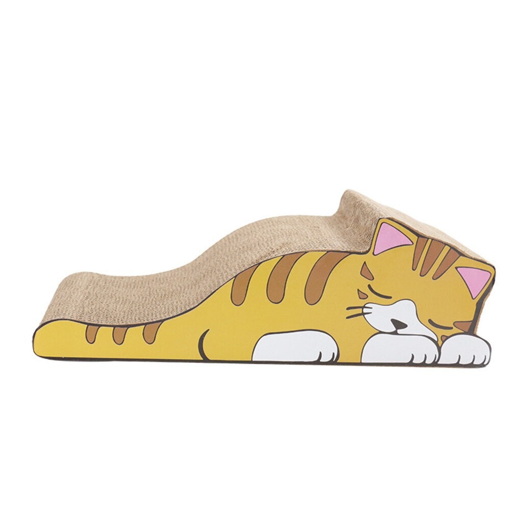 【旺生活】貪睡貓咪貓抓板 貓抓板 造型貓抓板 瓦楞貓抓板 貪睡貓抓板 紓壓貓抓板-規格圖11