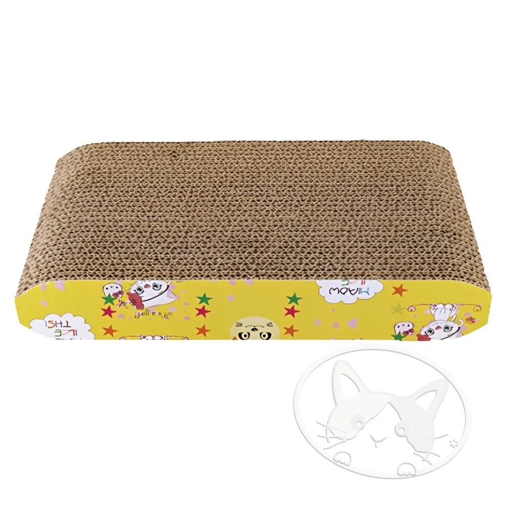 【旺生活】方塊型 瓦愣紙貓抓板 貓玩具 貓抓板 瓦楞紙 貓咪用品 磨爪器 磨爪板 貓用品-細節圖2