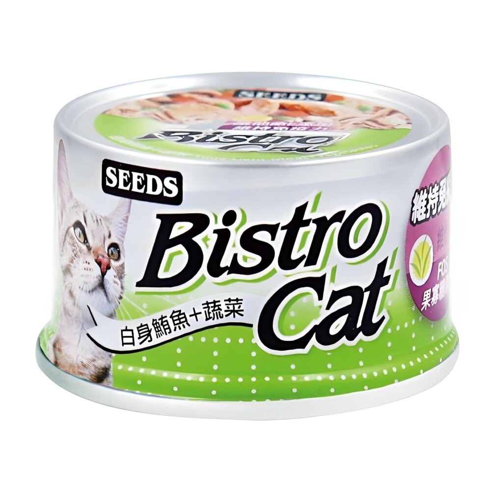 【旺生活】Bistro Cat特級銀貓健康餐罐 貓餐罐 副食罐 80G/24入 寵物罐頭 膠凍罐 鮪魚基底-規格圖7