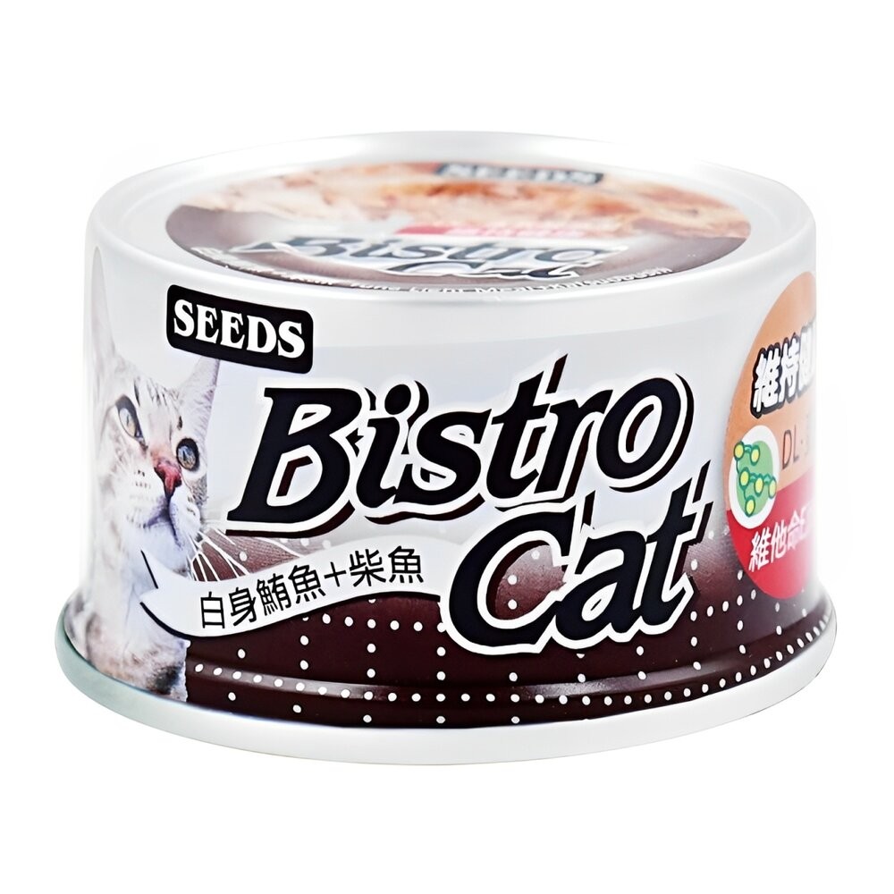 【旺生活】Bistro Cat特級銀貓健康餐罐 貓餐罐 副食罐 80G/24入 寵物罐頭 膠凍罐 鮪魚基底-規格圖7