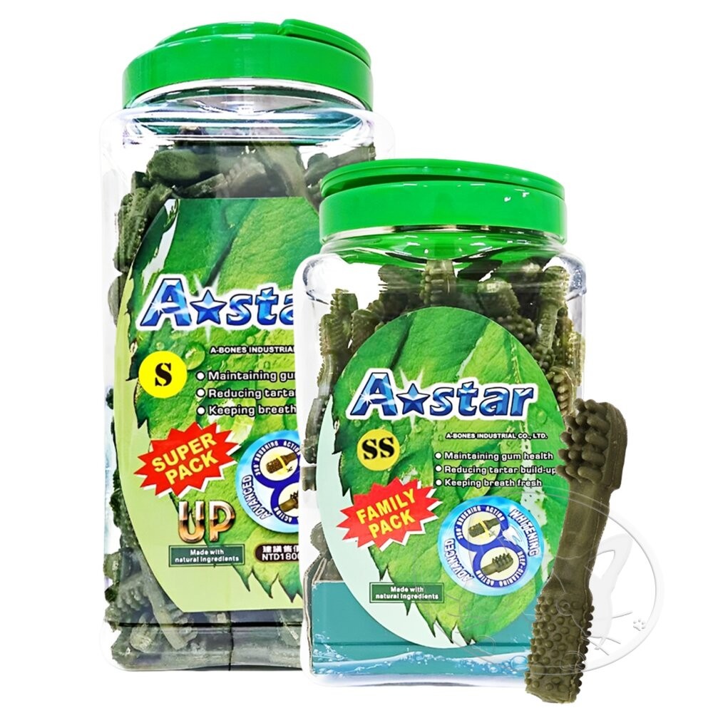 【旺生活】A Star 多效雙頭潔牙骨 1100g/1900g 狗潔牙 狗零食 潔牙骨 狗潔牙骨 桶裝潔牙骨-細節圖2