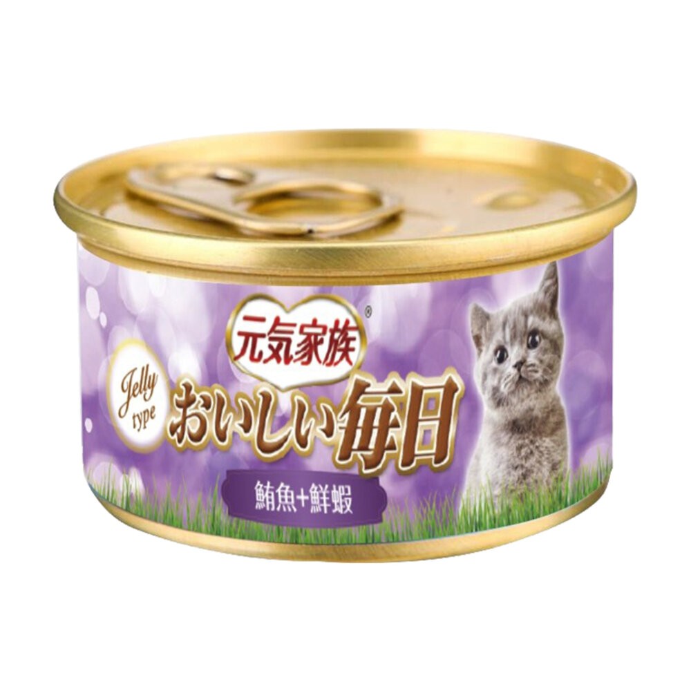 【旺生活】元氣家族 おいしい 每日貓罐 80g 24入/箱 金缶 貓罐頭 紅肉罐 鮪魚罐 貓副食罐-規格圖10