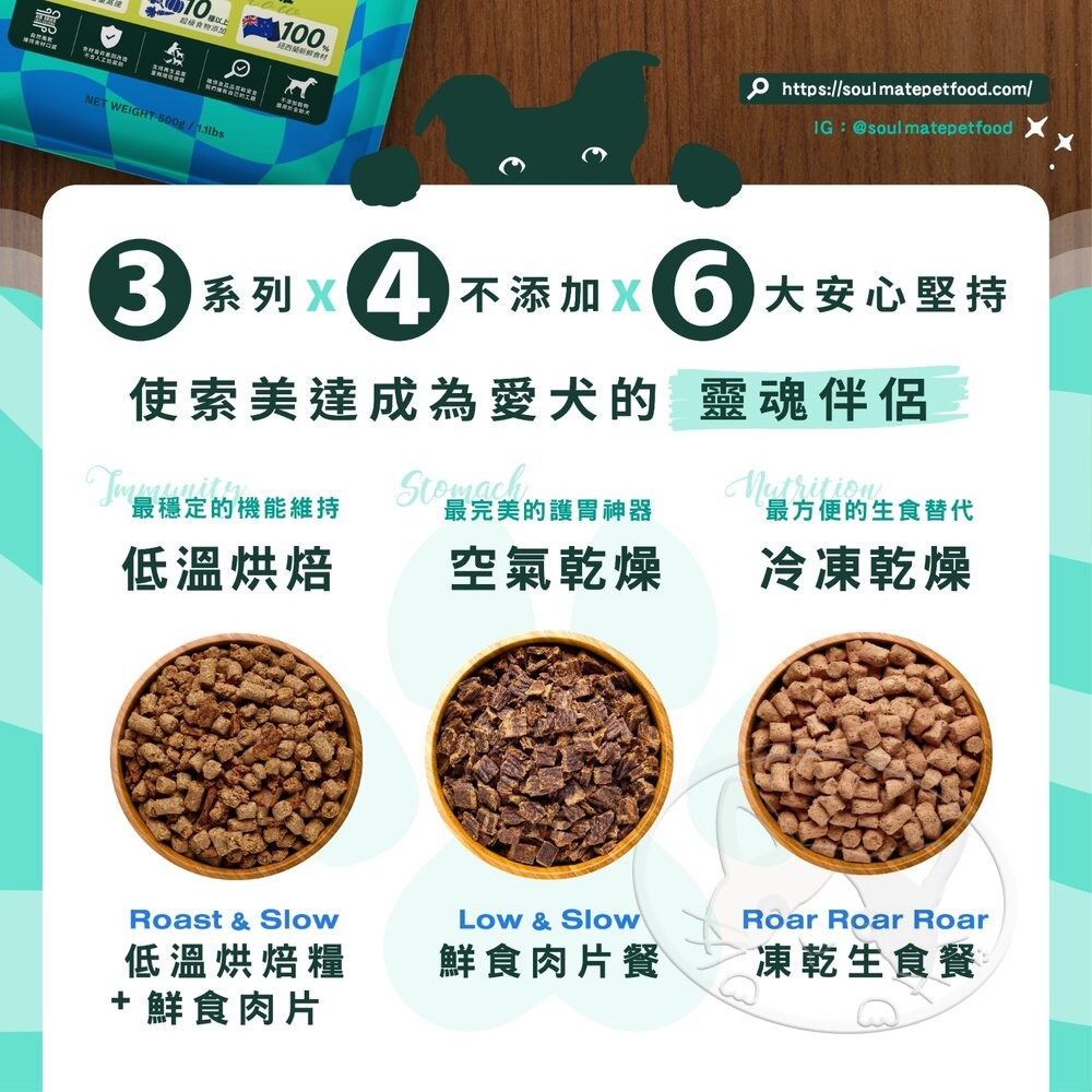 【旺生活】SOULMATE 索美達 紐西蘭風乾鮮食肉片 狗糧 30G 狗糧 狗飼料 狗肉片-細節圖10