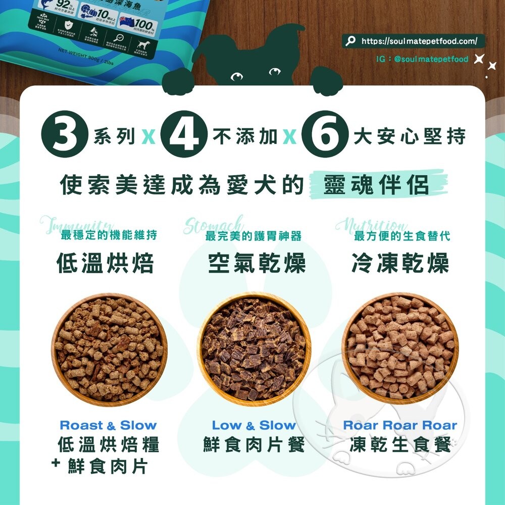 【旺生活】SOULMATE 索美達 紐西蘭凍乾生食餐 凍乾狗糧 400G 狗糧 狗飼料 狗肉片 狗凍乾-細節圖8