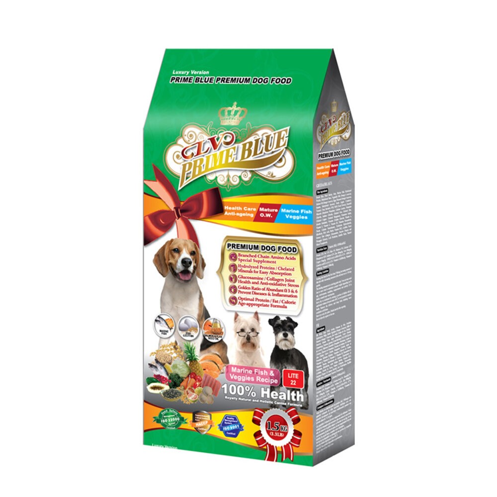 【旺生活】PrimeBlue LV 藍帶精選頂級狗糧 1.2KG-7.5KG 狗飼料 LV藍帶狗飼料-規格圖3