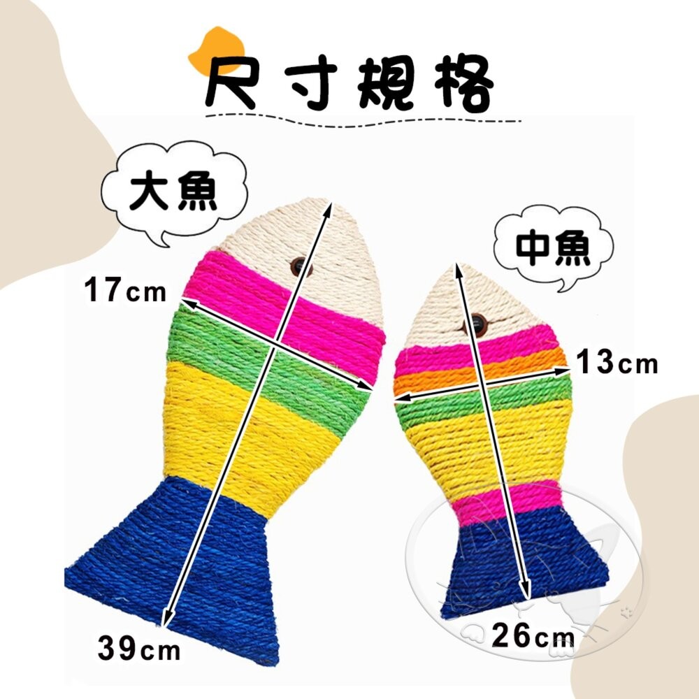 【旺生活】魚型劍麻貓抓板 造型貓抓板 劍麻 魚型貓抓板 貓磨爪-細節圖5