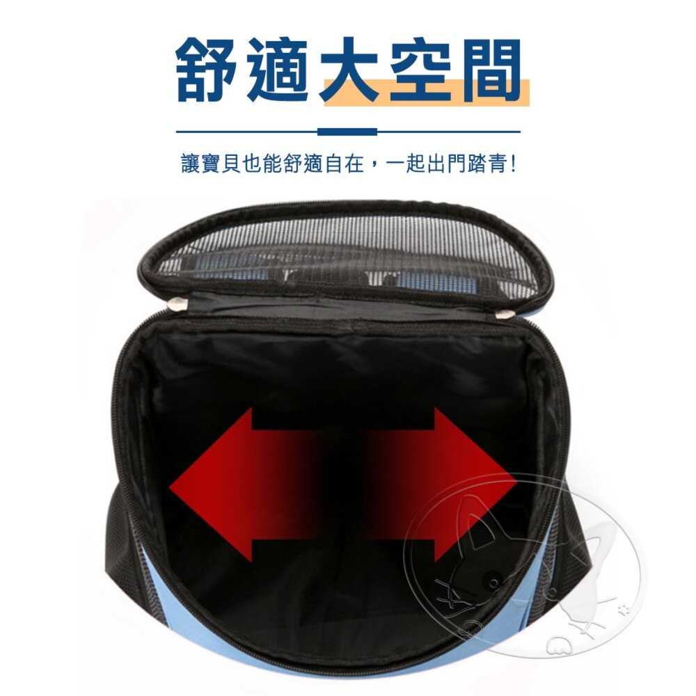 【旺生活】透氣輕便胸前包 寵物背包 單肩包 外出便攜透氣背包 寵物外出包 貓狗斜背包 大空間-細節圖4