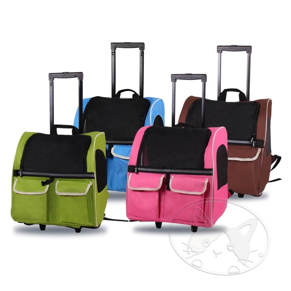 【旺生活】超大折疊拉桿包(可後背)  寵物外出包 拉桿背包 超大拉桿包 外出包-細節圖2