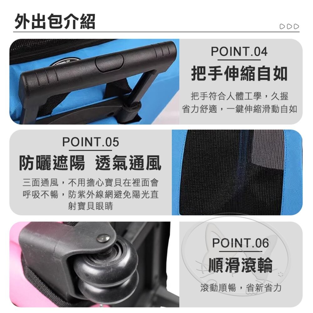 【旺生活】超大折疊拉桿包(可後背)  寵物外出包 拉桿背包 超大拉桿包 外出包-細節圖4