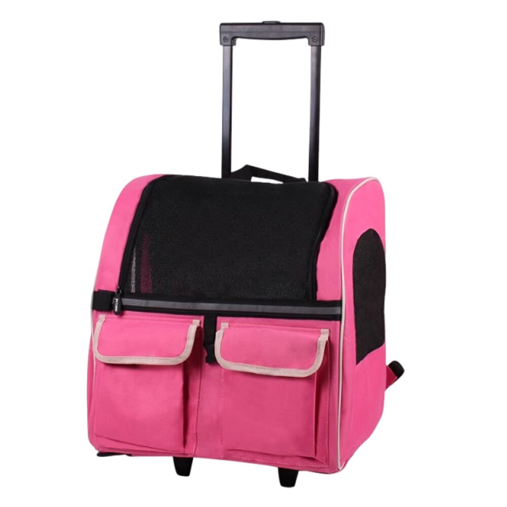 【旺生活】超大折疊拉桿包(可後背)  寵物外出包 拉桿背包 超大拉桿包 外出包-規格圖7