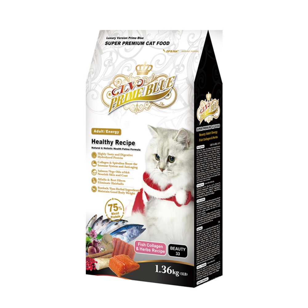 【旺生活】PrimeBlue LV 藍帶精選頂級貓糧  400G/1.5KG 寵物食品  貓糧 雞肉底-規格圖8