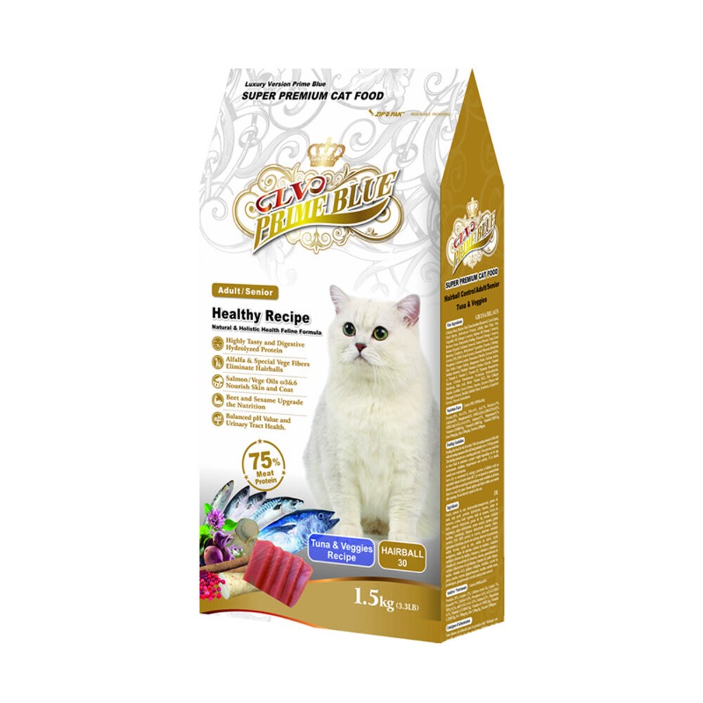 【旺生活】PrimeBlue LV 藍帶精選頂級貓糧  400G/1.5KG 寵物食品  貓糧 雞肉底-規格圖8
