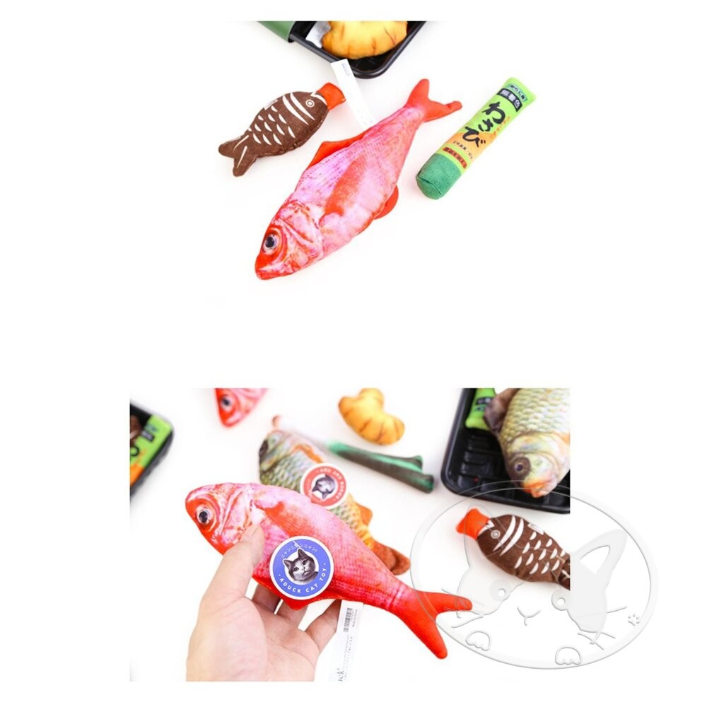 【旺生活】新紅衫魚 日本Aduck 貓薄荷海鮮/魚壽司  貓薄荷玩具 貓玩具 貓薄荷 紅衫魚-細節圖6